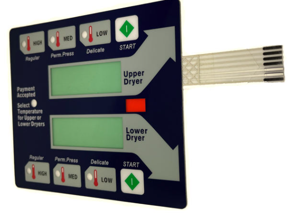 Boutons métalliques en caoutchouc auto-adhésifs durables, membrane PET PC
