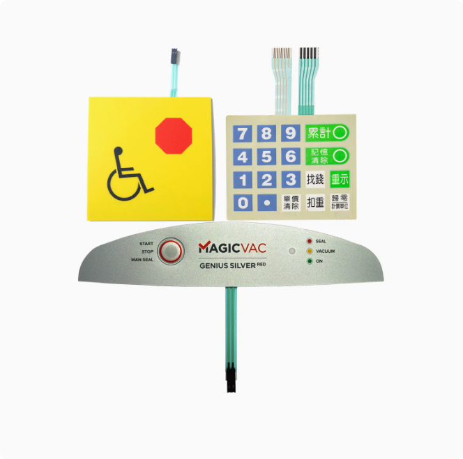 Interrupteur à membrane flexible en PVC